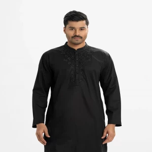 Black Cotton Premium Panjabi